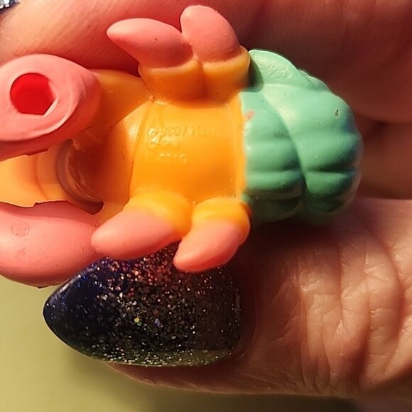 LPS Littlest Pet Shop Hermit Crab # 1109 Teal Blue Shell Bobbin Head 2007 Hasbro - Picture 3 of 5